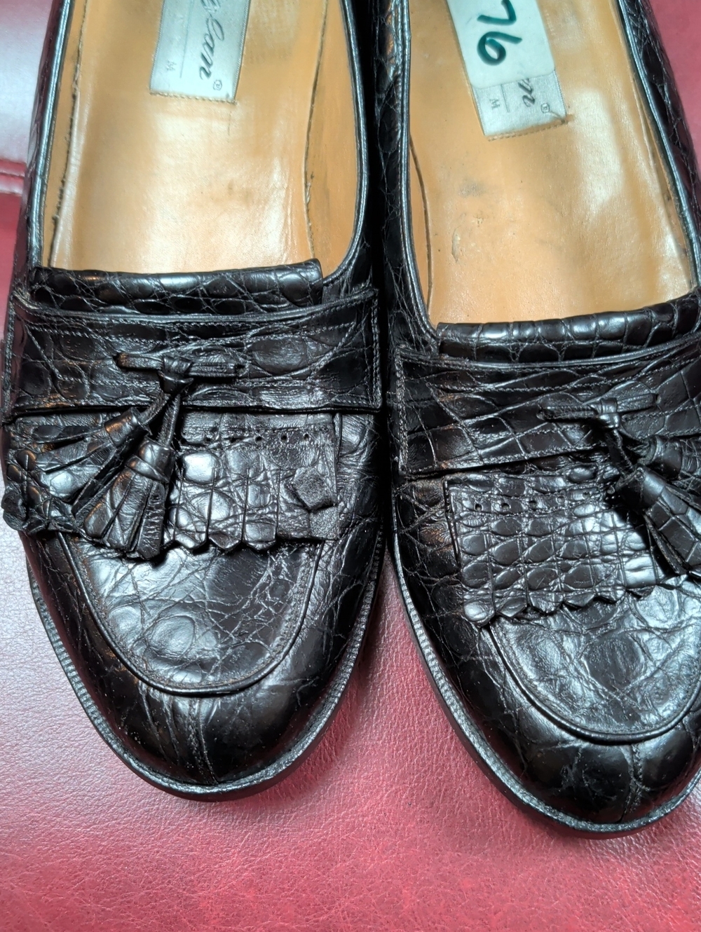 MEZLAN "RODEO" Genuine Crocodile Alligator Loafers Shoes  Men's 9.5 - Picture 2 of 12